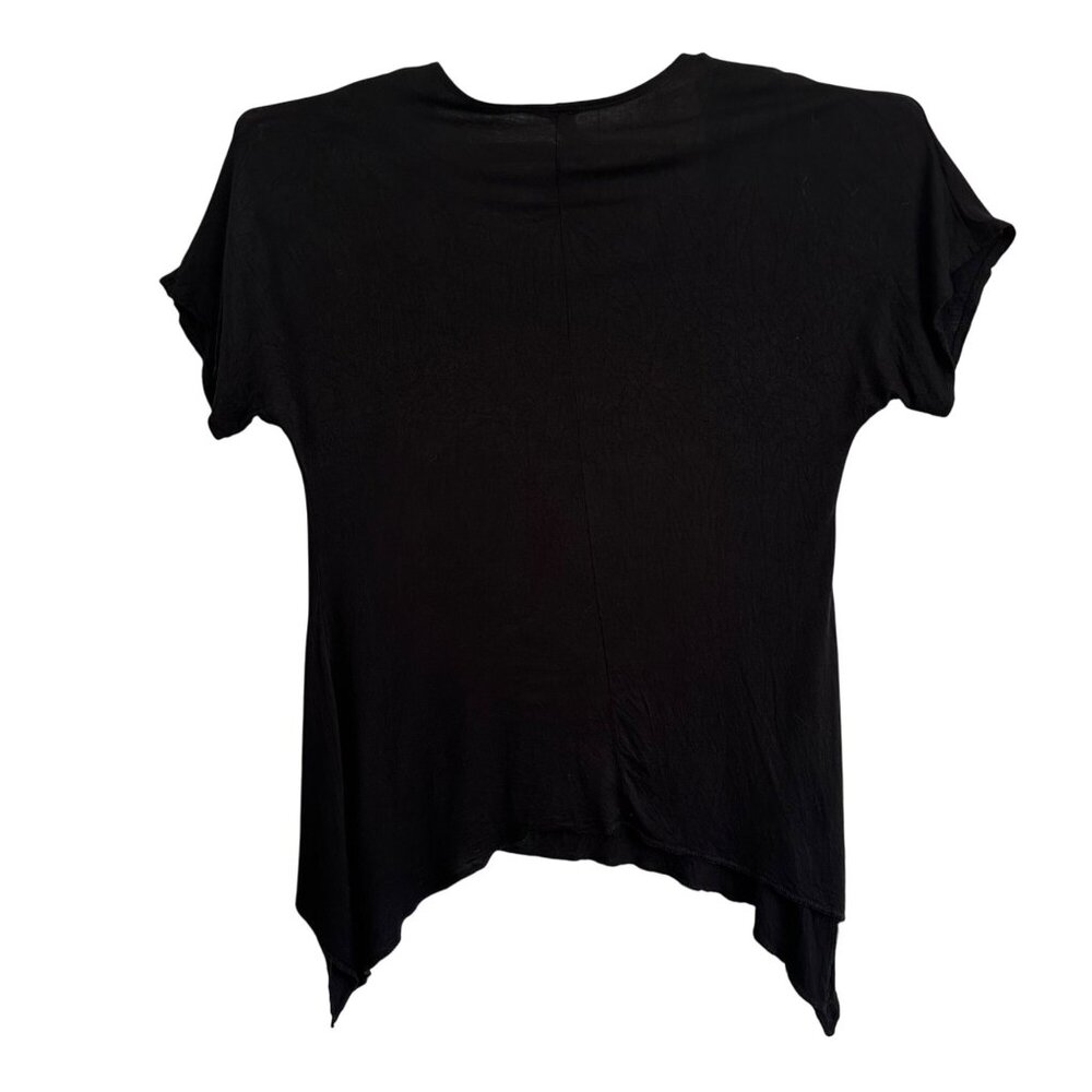 Nashville Country Rock Graphic Women Black Handkerchief Hem Top XL Big Bang USA - Picture 2 of 7